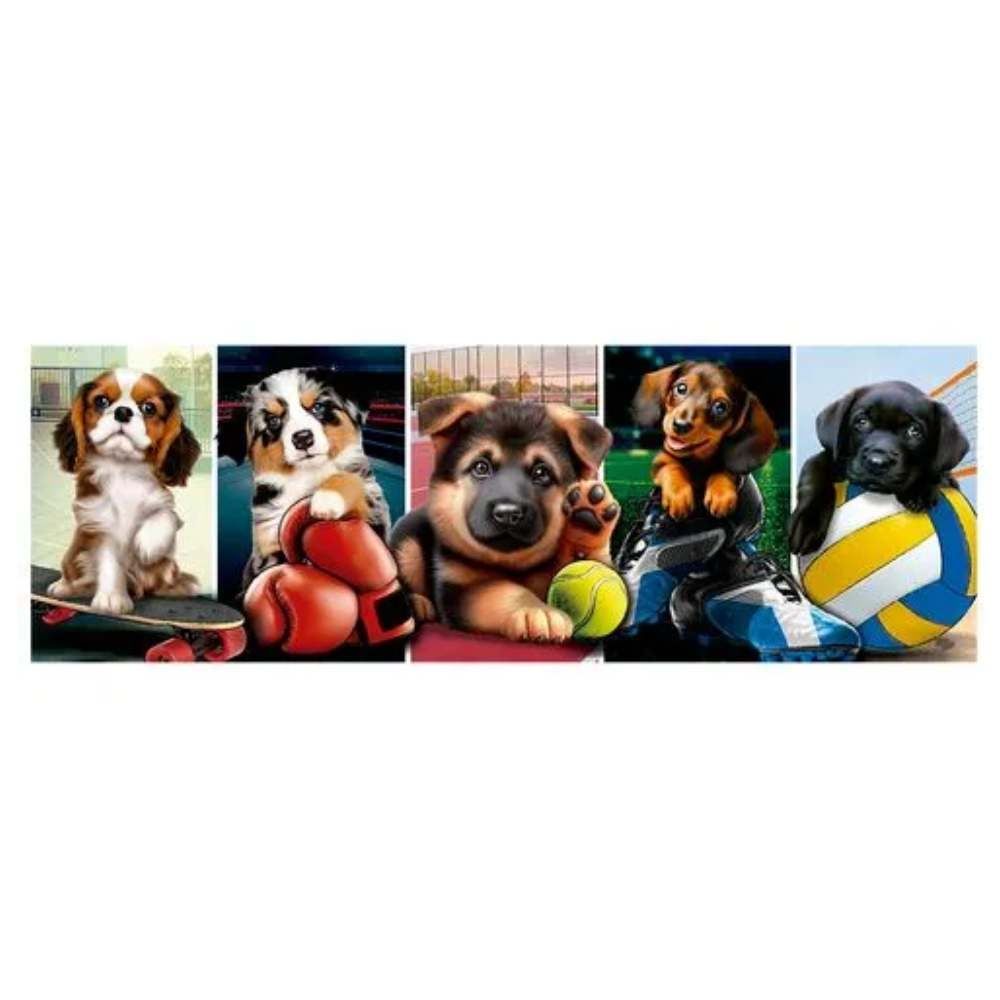 Quebra-Cabeça Panorama Cachorrinhos Esportistas 350 Peças - 4849