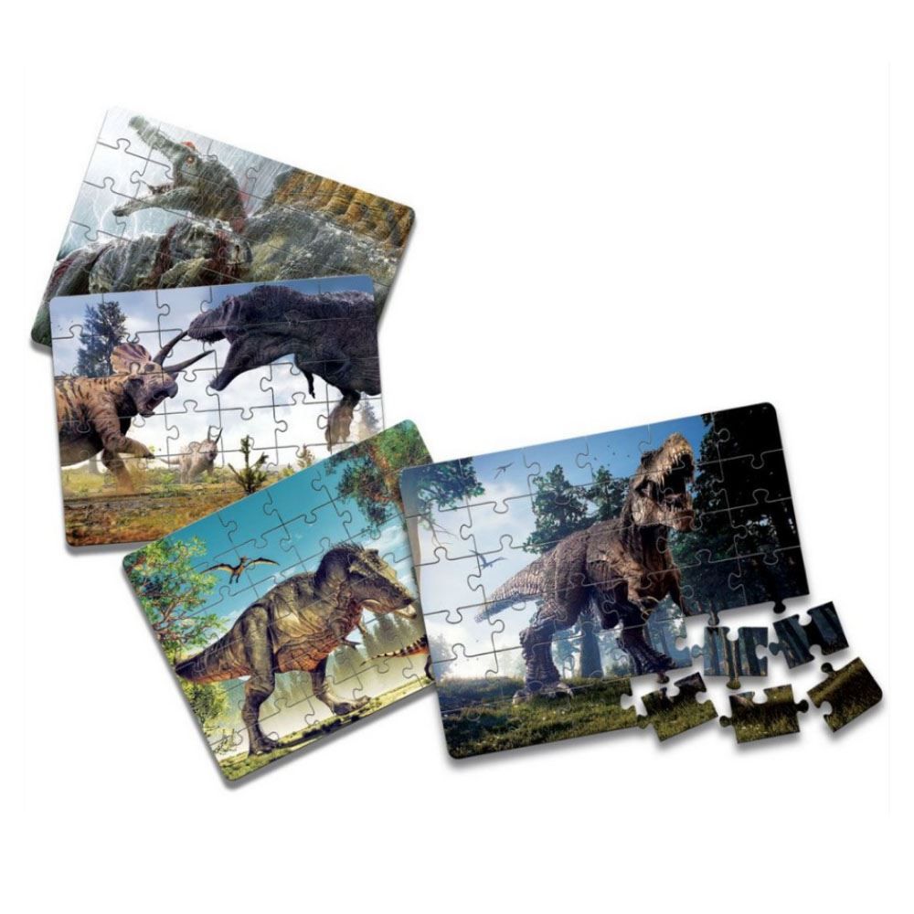 Quebra-Cabeça Puzzle Dinossauros 4 em 1 Toia - 12150