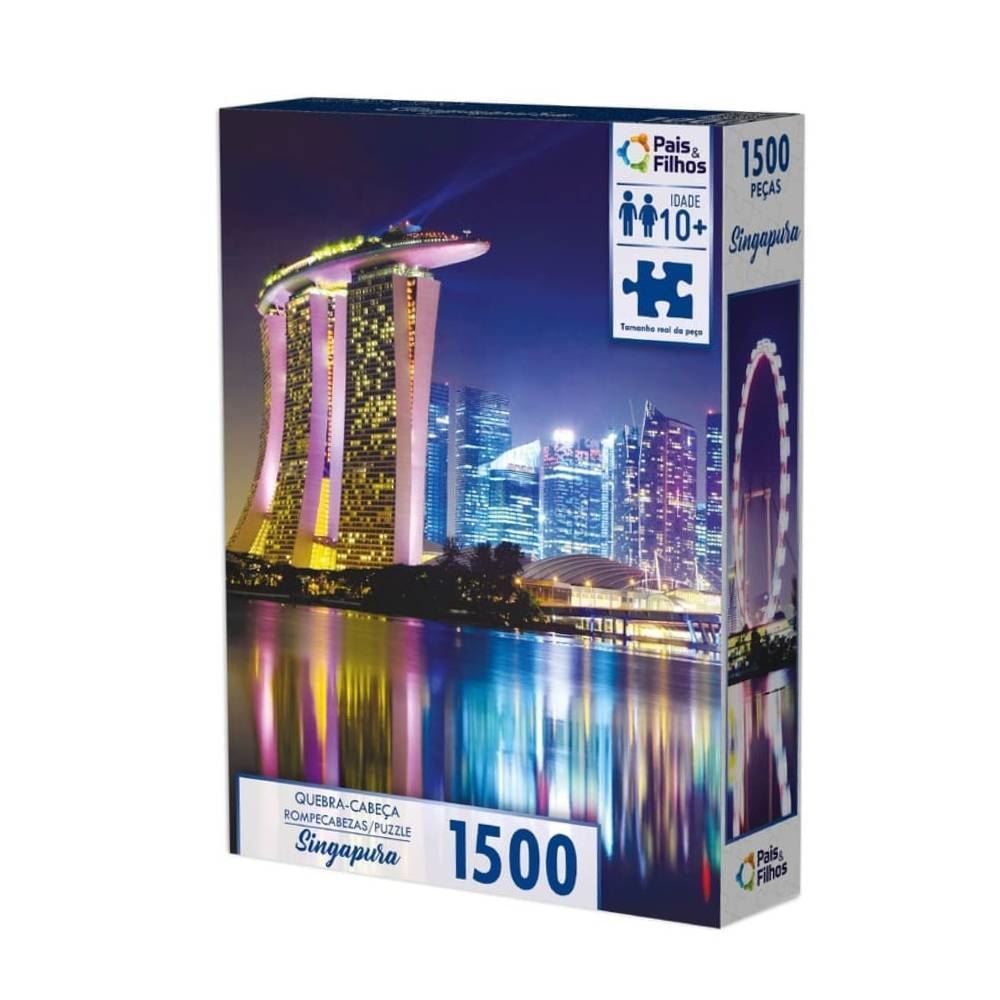 Quebra-Cabeça Torre Singapura 1500 Peças Pais & Filhos - 792527