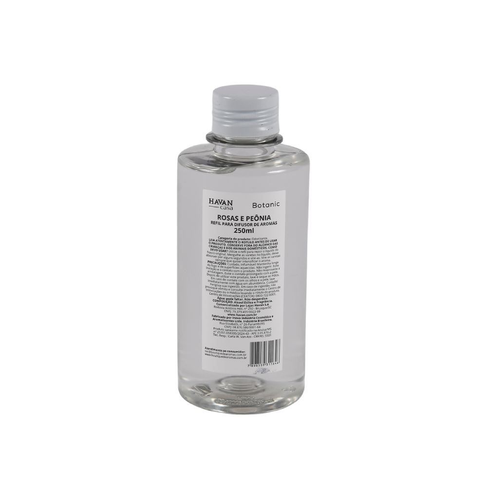 Refil Difusor de Aromas Botanic Havan Casa - Rosas e Peônia