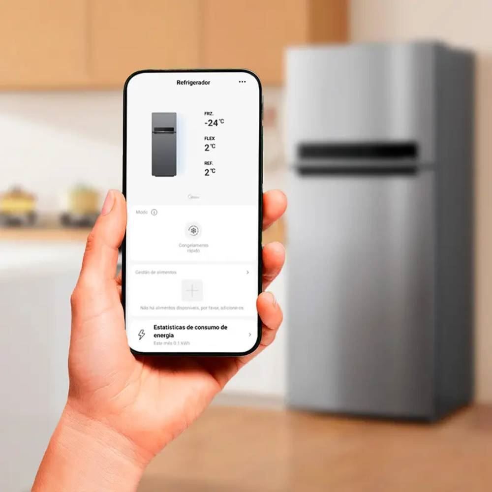 Refrigerador Geladeira Midea Frost Free Duplex 491 Litros Inox - Bivolt