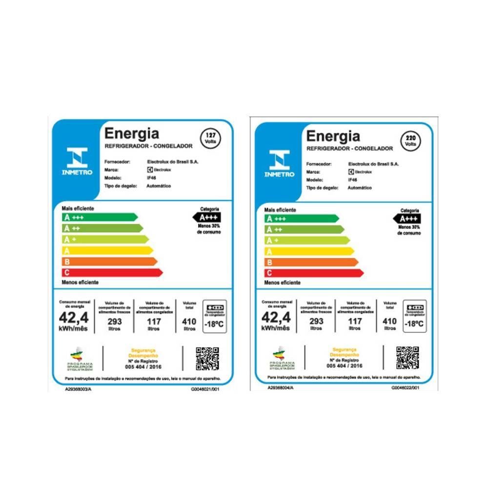 Refrigerador Geladeira Electrolux Duplex Frost Free 410 Litros IF46