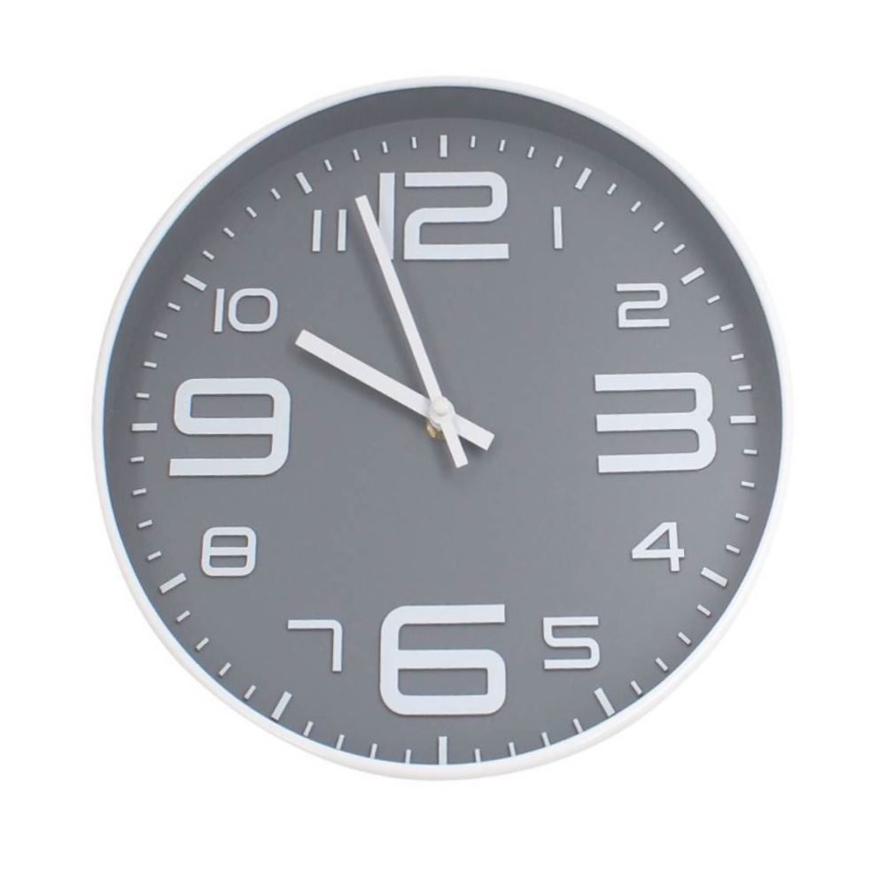 Relógio De Parede Branco E Cinza Havan Casa - 30cm