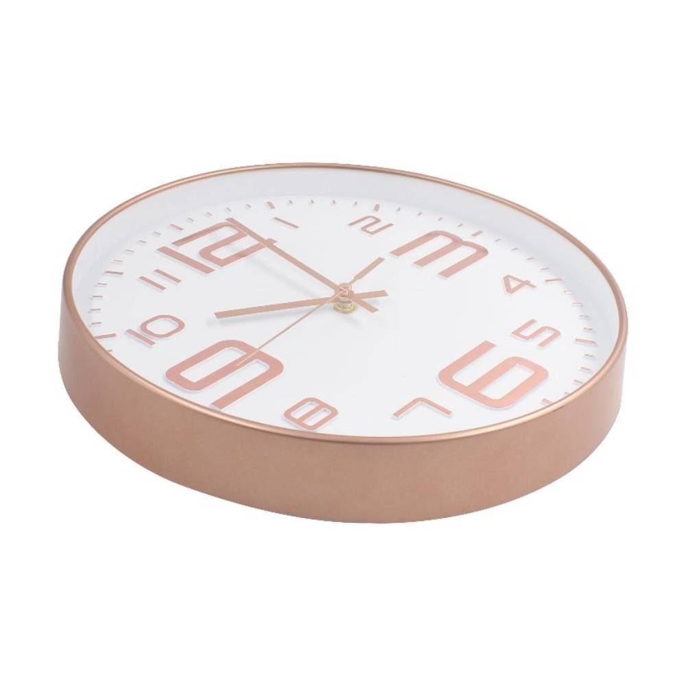 Relógio De Parede Branco E Rose Gold Havan Casa - 30cm