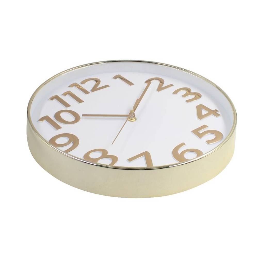Relógio De Parede Dourado E Branco Havan Casa - 30cm
