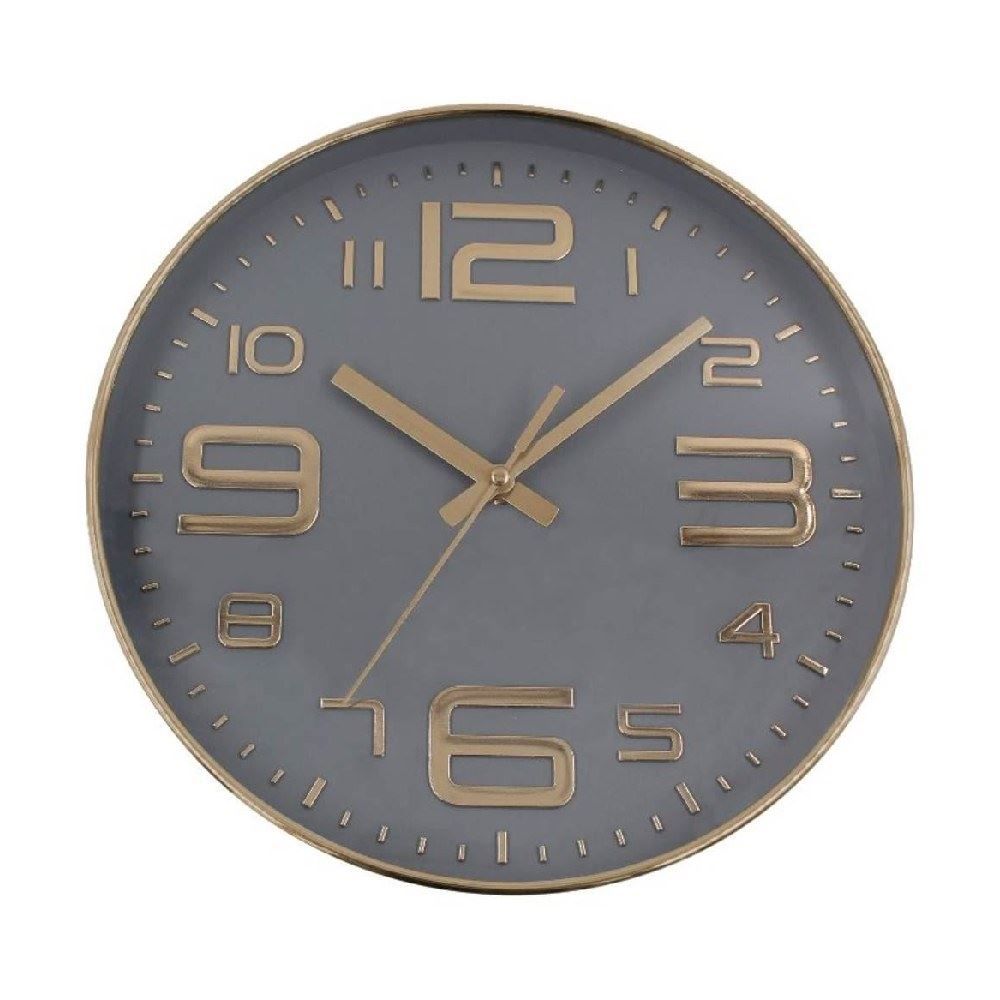 Relógio De Parede Dourado E Cinza Havan Casa - 30cm