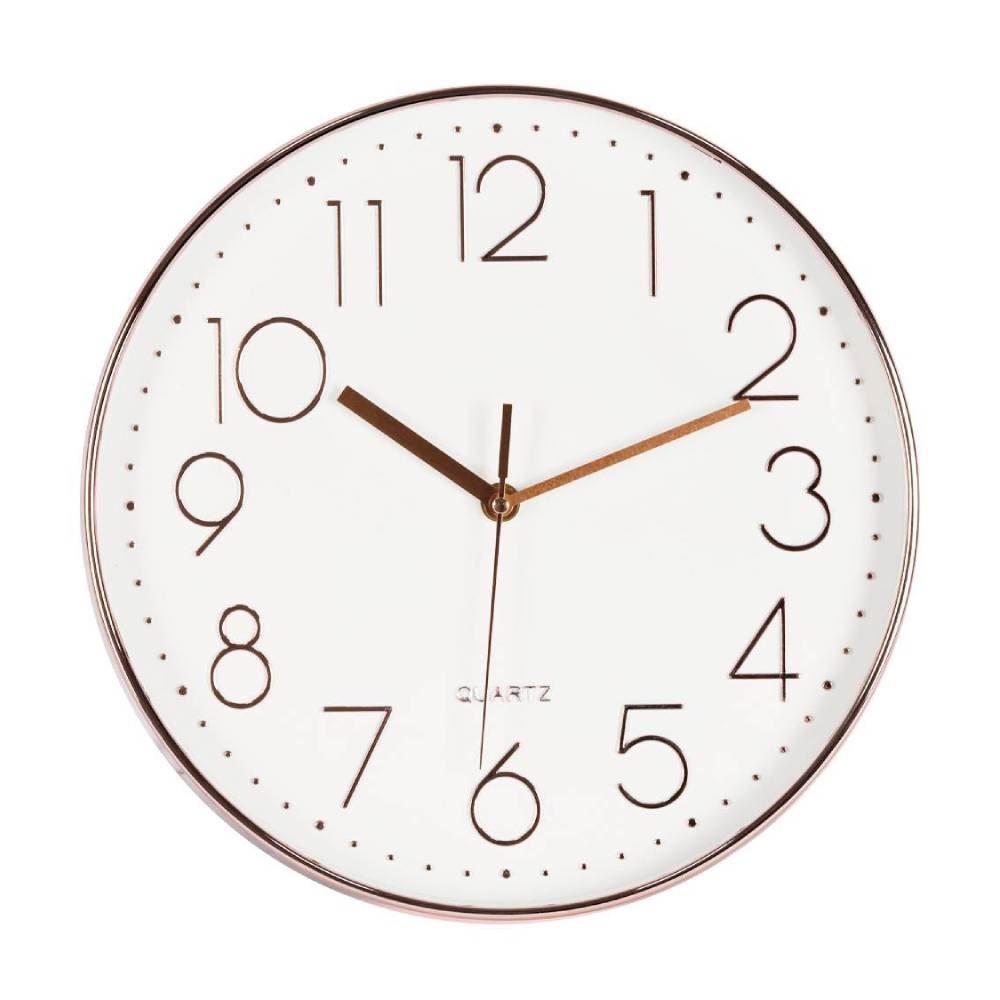 Relógio de Parede Redondo Havan Casa 30Cm - Ouro Rose