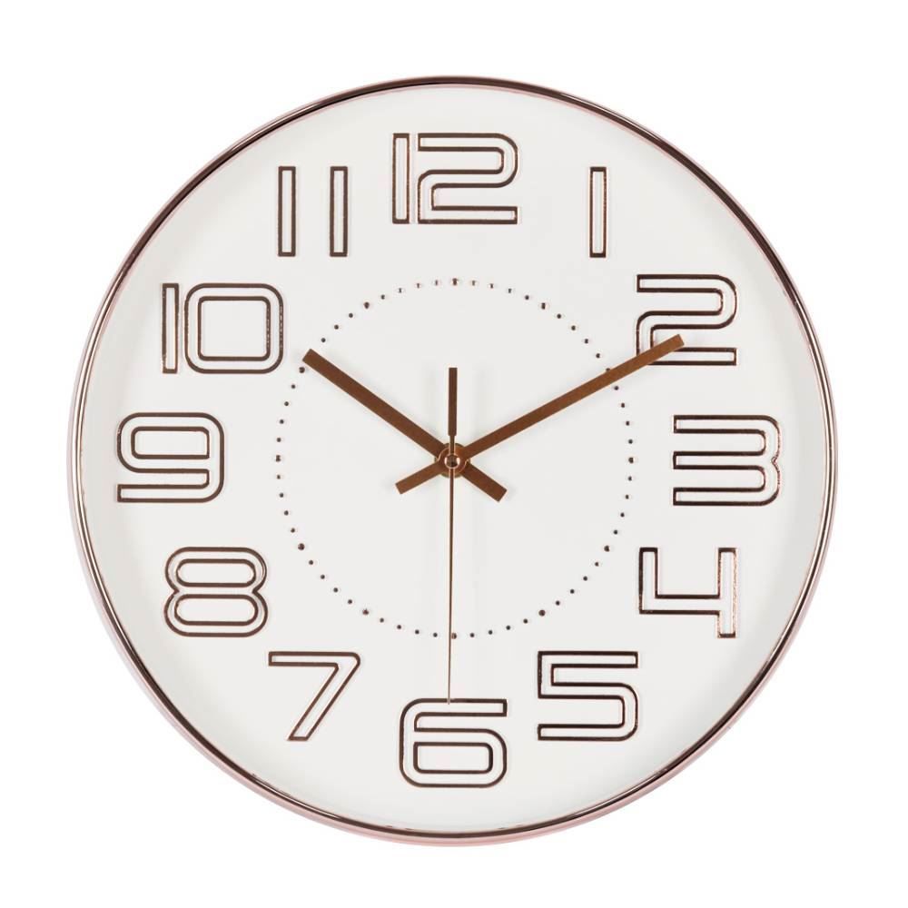 Relógio de Parede Redondo Havan Casa 30Cm - Rose Ouro