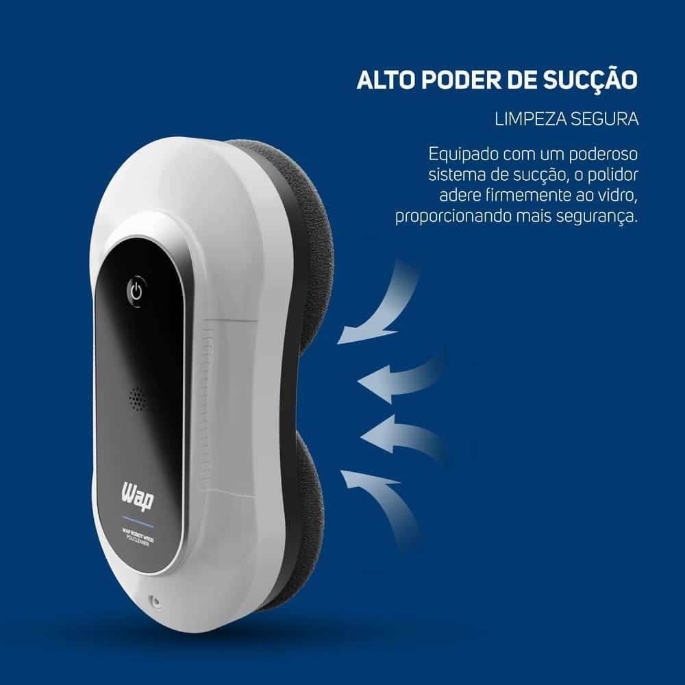 Robô De Limpeza Wap Robot W500 Policleaner Com Bateria De Emergência - Bivolt