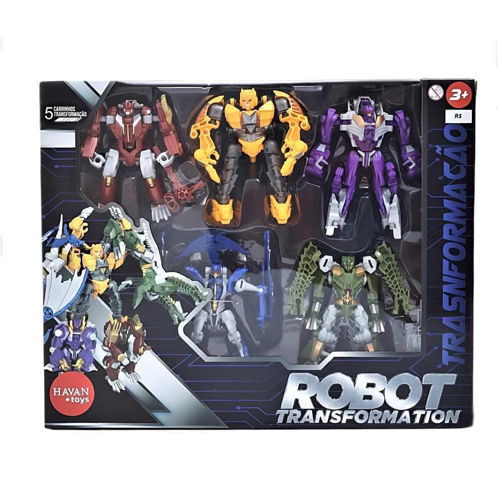 Robôs Transformadores 5 Peças Havan Toys - HME0230