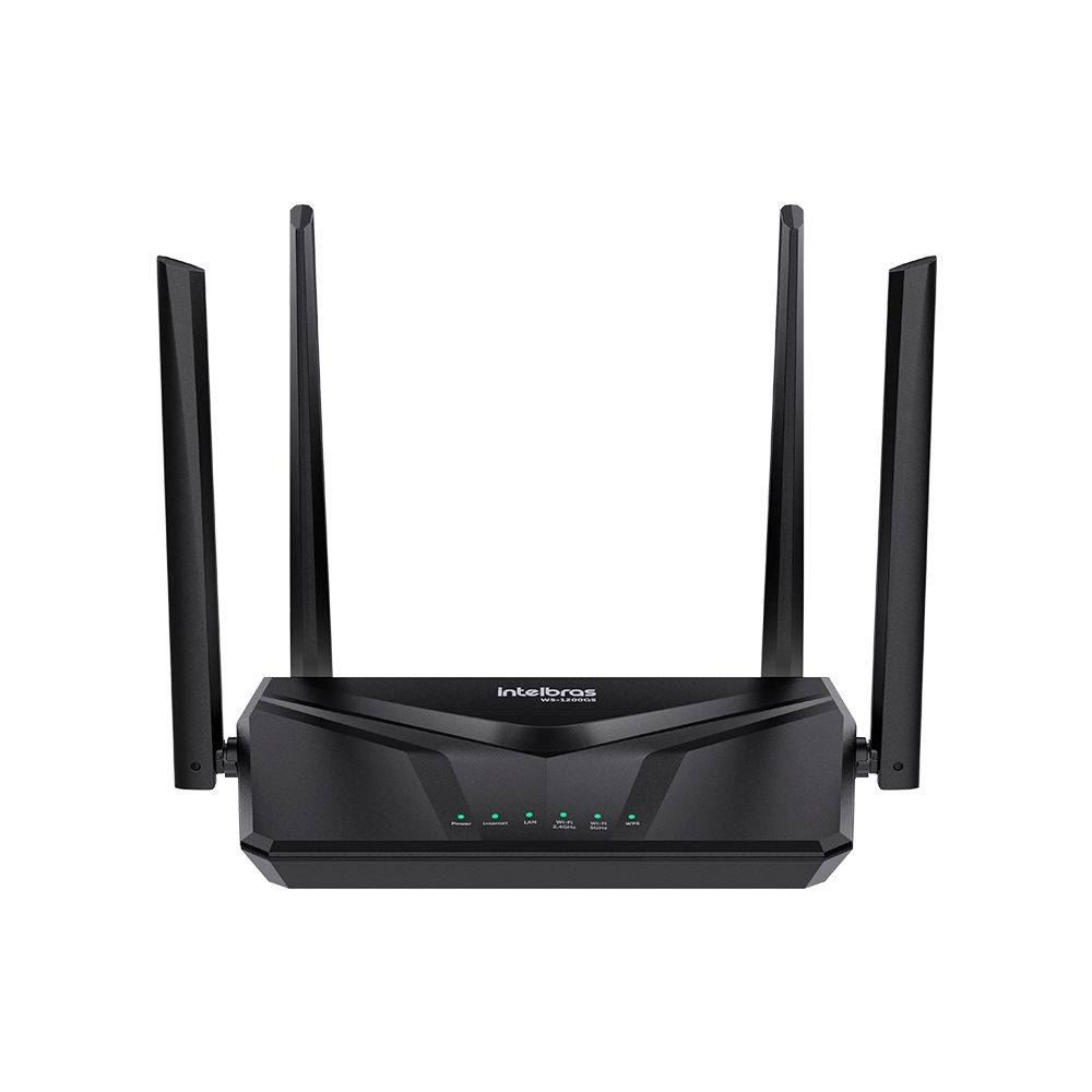 Roteador Gigabit Dual Band Wi-Fi 5 Intelbras W5-1200Gs - Preto