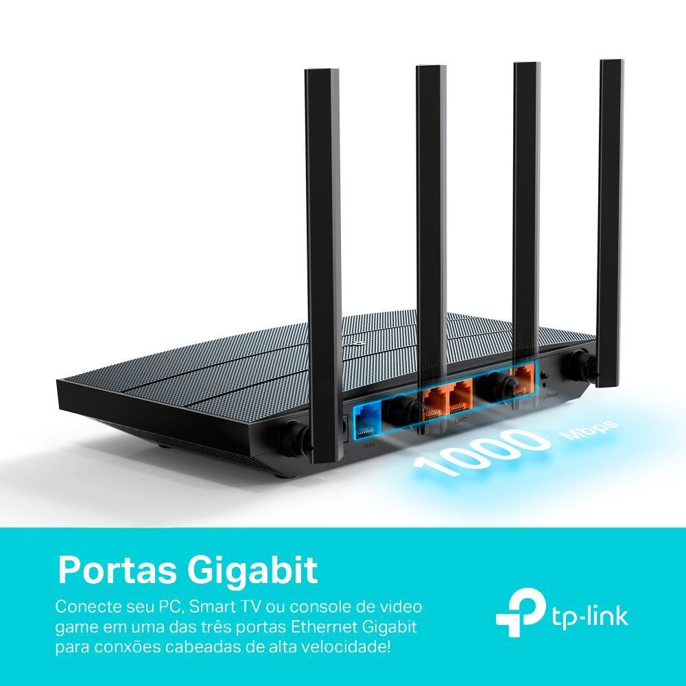 Roteador Wifi 6 Dual Band 2.4/5 Ghz Tp Link  Archer Ax1500 - Bivolt