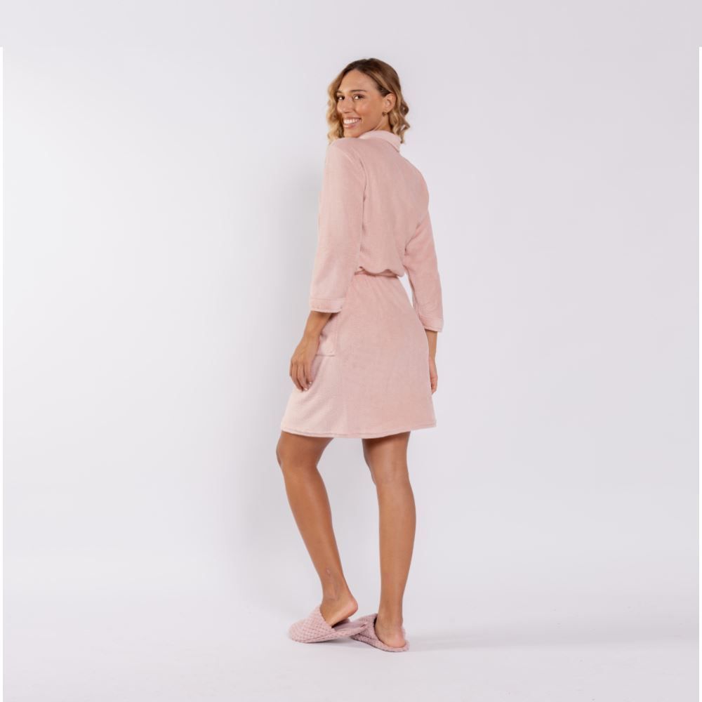 Roupão Adulto Microfibra Gg Havan - Rosa Pálido