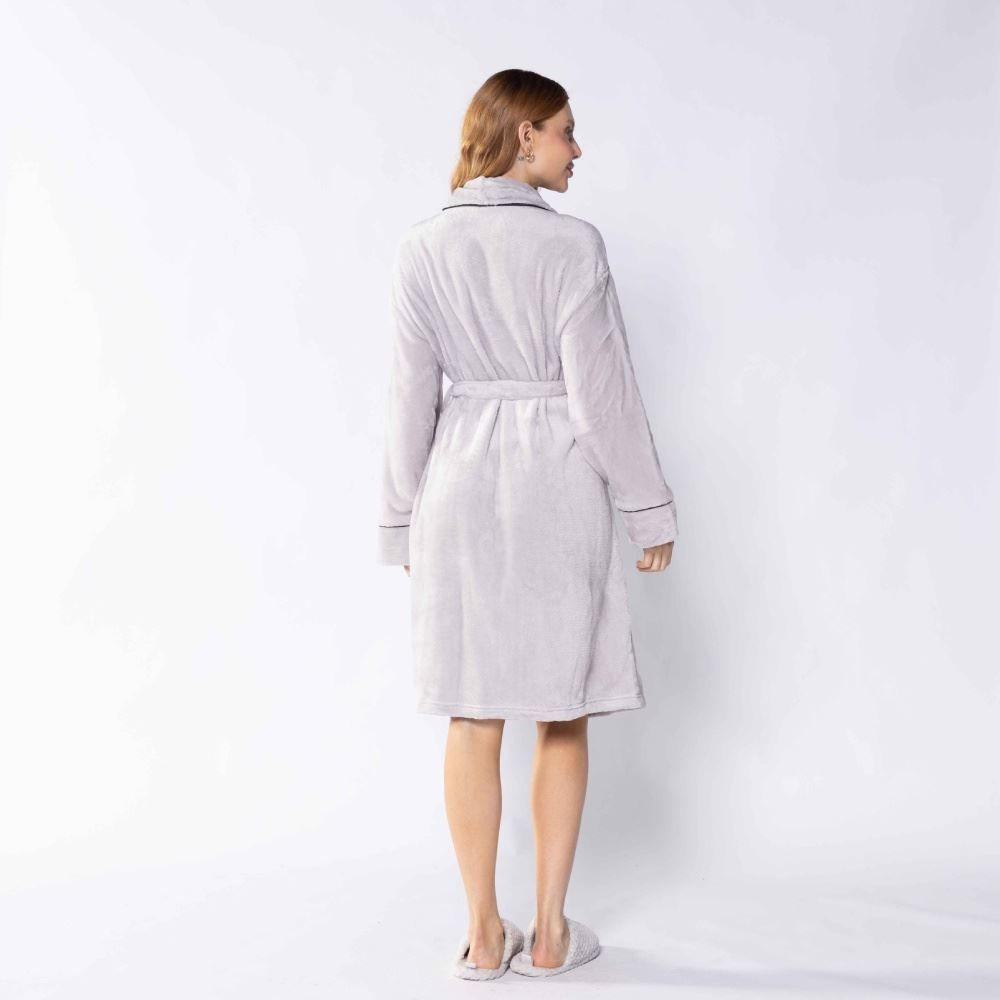 Roupão Adulto G Requinte Havan Casa - Cinza