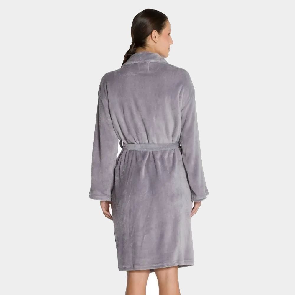 Roupão Adulto Gg Microfibra Paris Havan Casa - Cinza Amianto