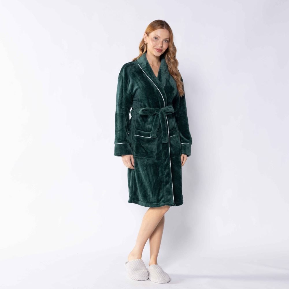 Roupão Adulto M Requinte Havan Casa - Verde