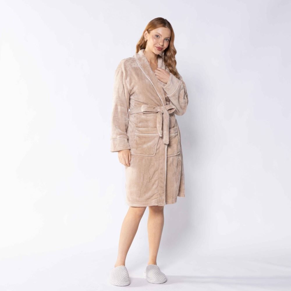 Roupão Adulto M Requinte Havan Casa - Bege