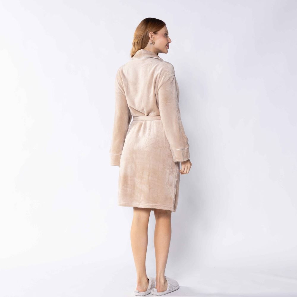 Roupão Adulto P Requinte Havan Casa - Bege