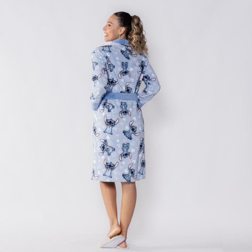 Roupão Adulto Unissex Disney Microfibra G - Stitch