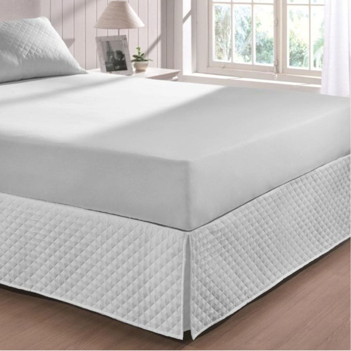 Saia Para Cama Box Casal 100% Poliéster Havan Casa - Branco