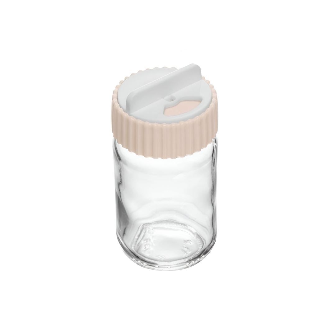 Saleiro Com Tampa Rotativa Siena Lyor 100Ml  - Bege