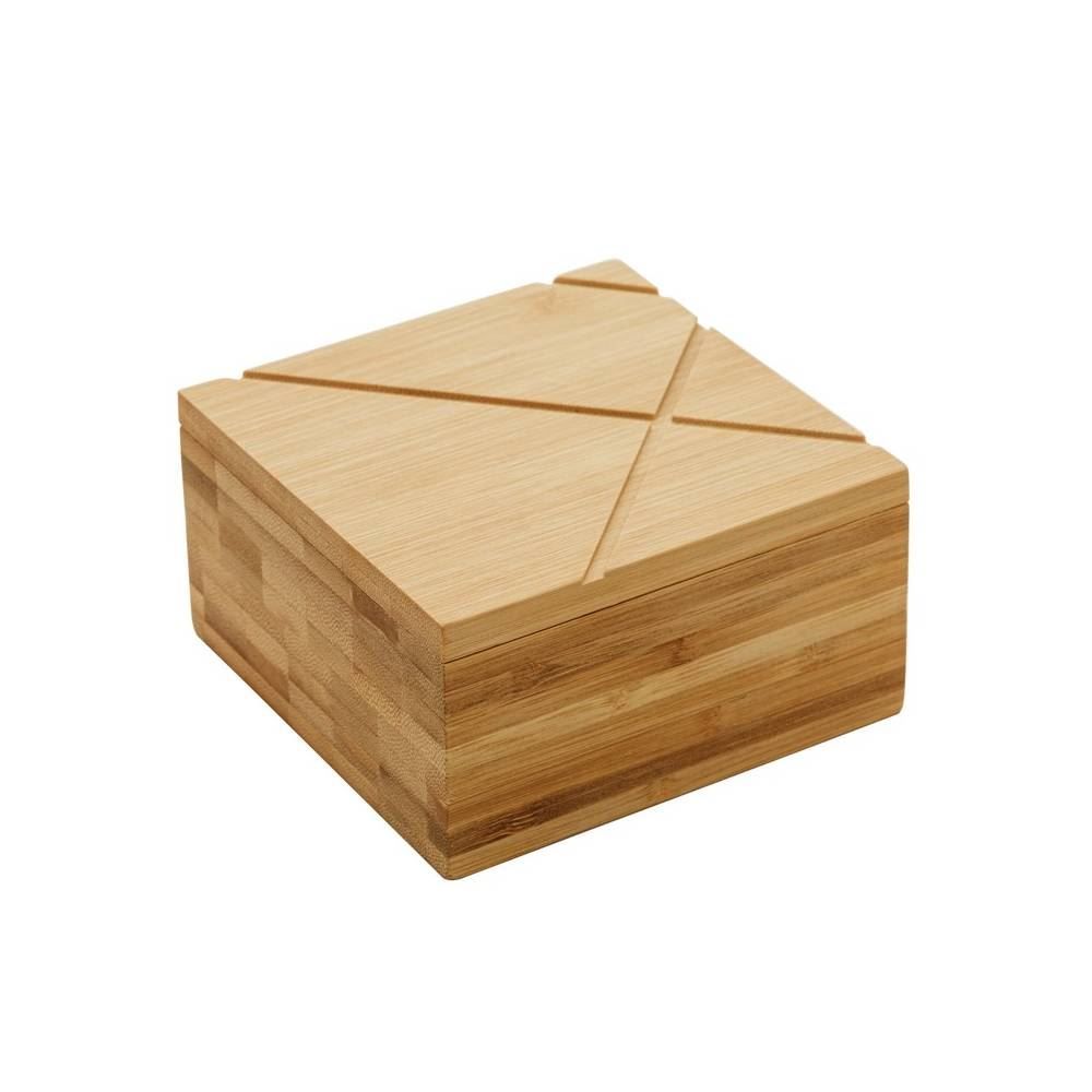 Saleiro De Bambu C/ Tampa Lyor Quadrado 9Cm - 1905