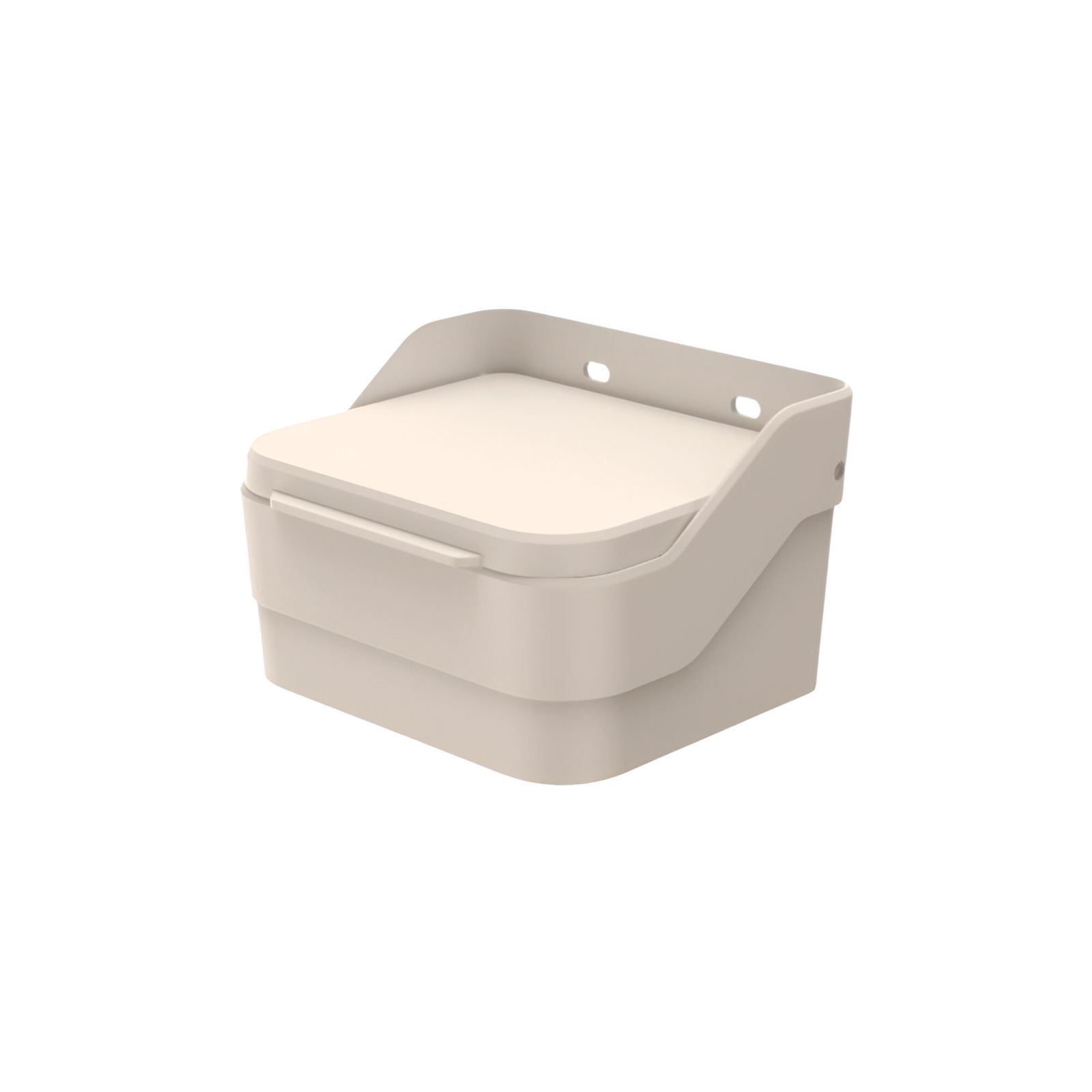 Saleiro De Plástico Trium Ou 13Cm - Bege Fechado