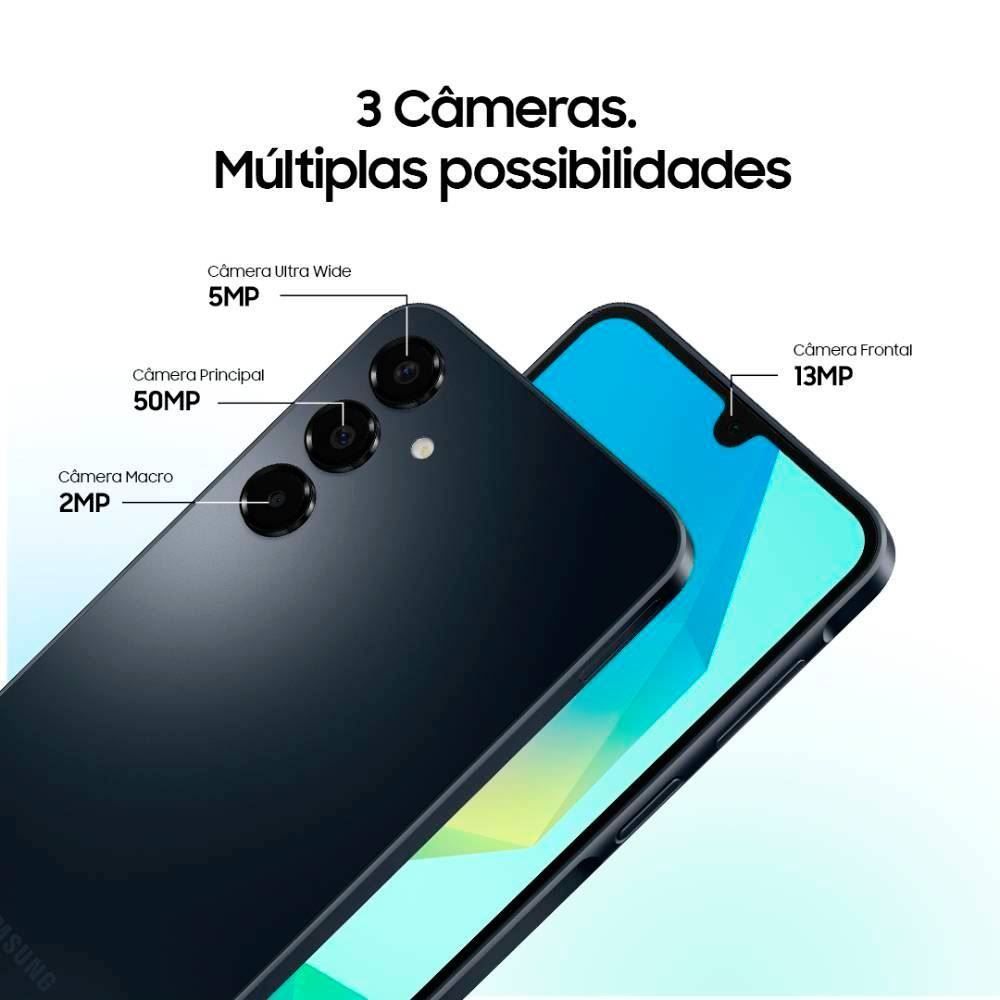 Samsung Galaxy A16 Lte 128Gb Tela 6.7" Câmera 50Mp Nfc Ip54 5000Mah - Cinza