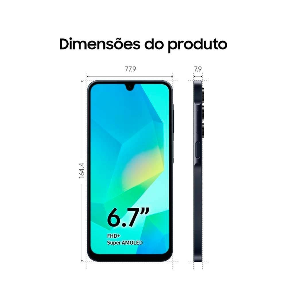 Samsung Galaxy A16 Lte 128Gb Tela 6.7" Câmera 50Mp Nfc Ip54 5000Mah - Cinza
