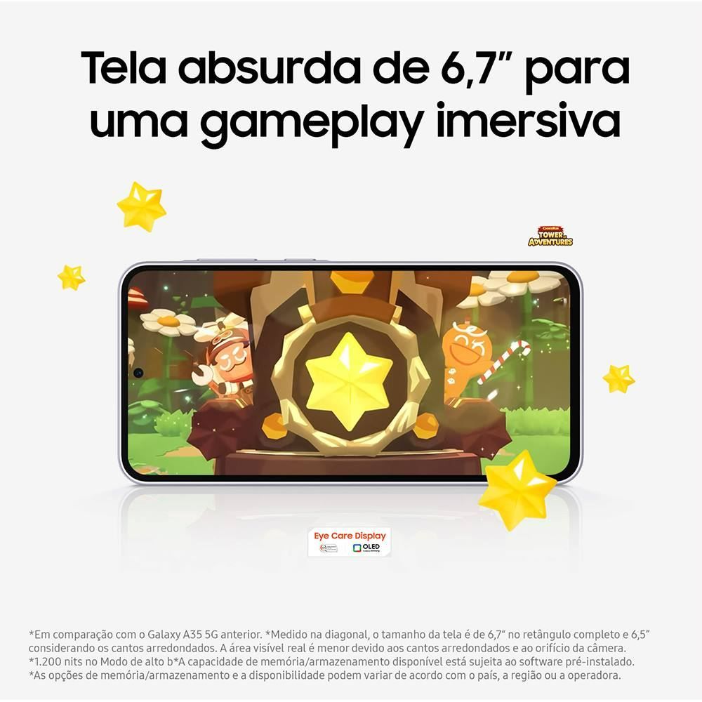 Samsung Galaxy A36 5G, 128 Gb, 6 Gb, Câmera Tripla - BRANCO