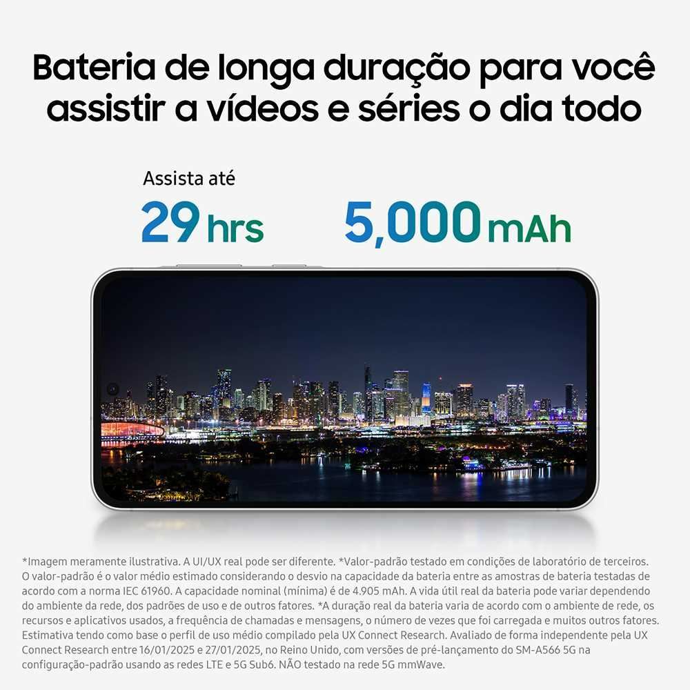 Samsung Galaxy A36 5G, 256 Gb, 8 Gb, Câmera Tripla - PRETO