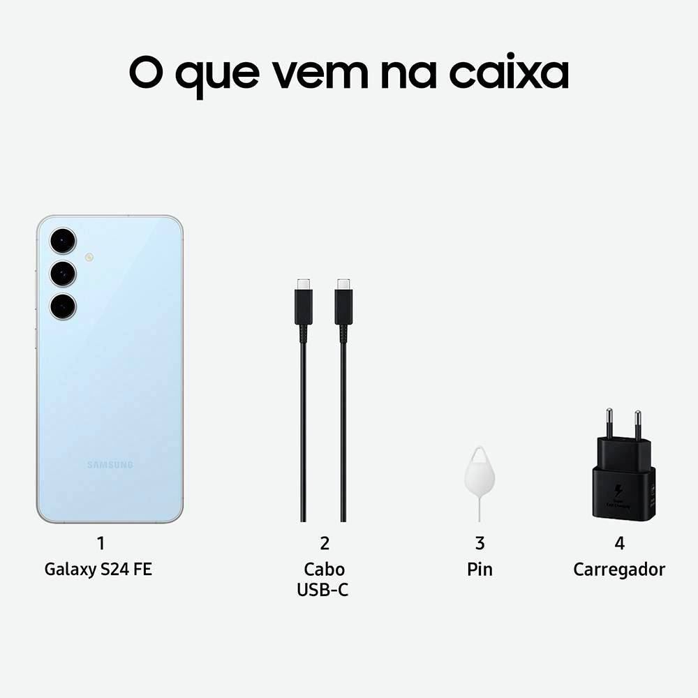 Samsung Galaxy S24 Fe 5G 256Gb 8Gb Ram Tela 6.7" Galaxy Ai - Grafite