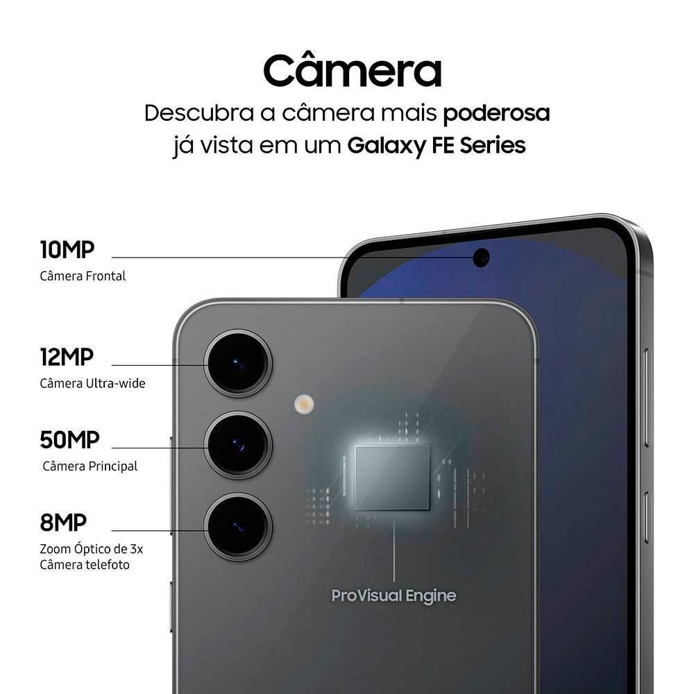 Samsung Galaxy S24 Fe 5G 256Gb 8Gb Ram Tela 6.7" Galaxy Ai - Azul Claro