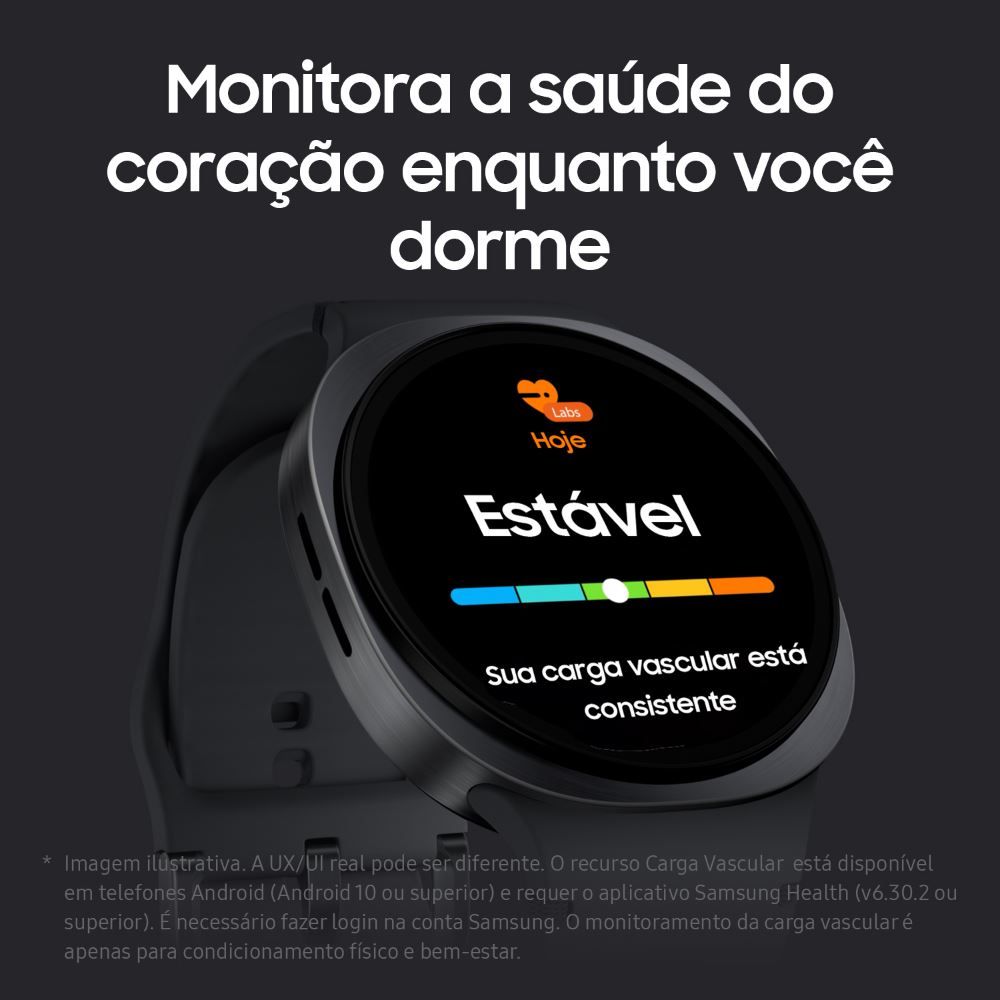 Samsung Galaxy Watch8 Smartwatch 44Mm Bt, Galaxy Ai, Tela em Cristal - GRAFITE