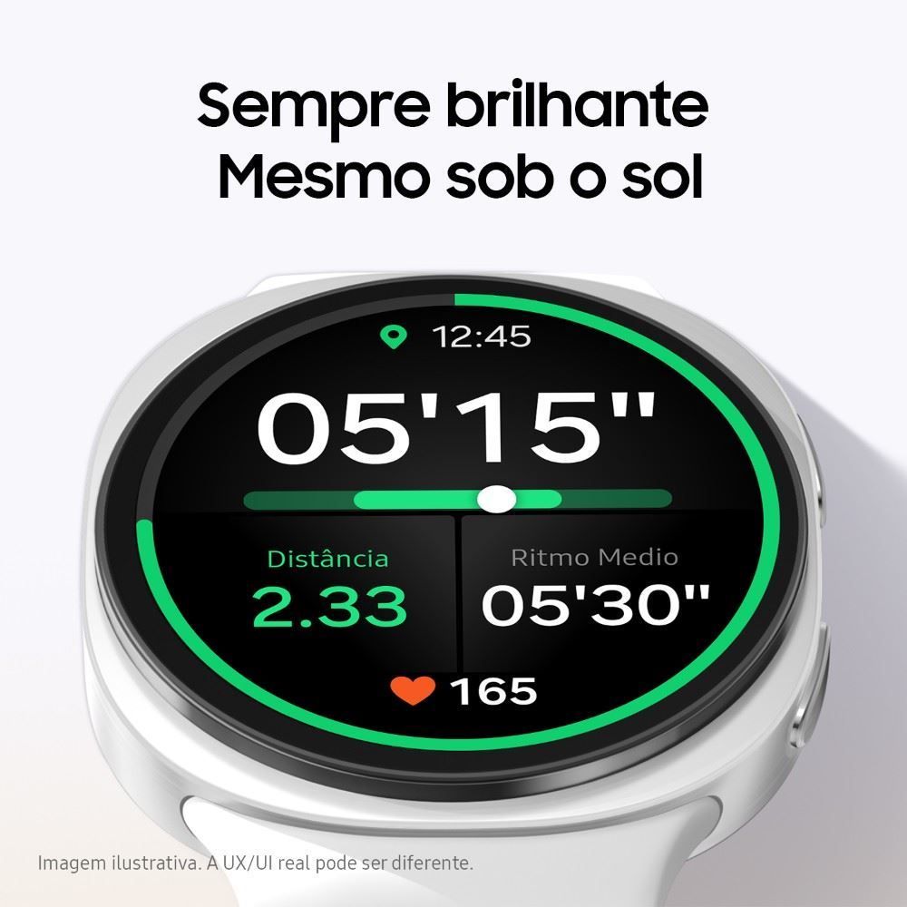 Relógio Samsung Galaxy Watch8 Smartwatch 44Mm Galaxy Ai Tela em Cristal - Grafite