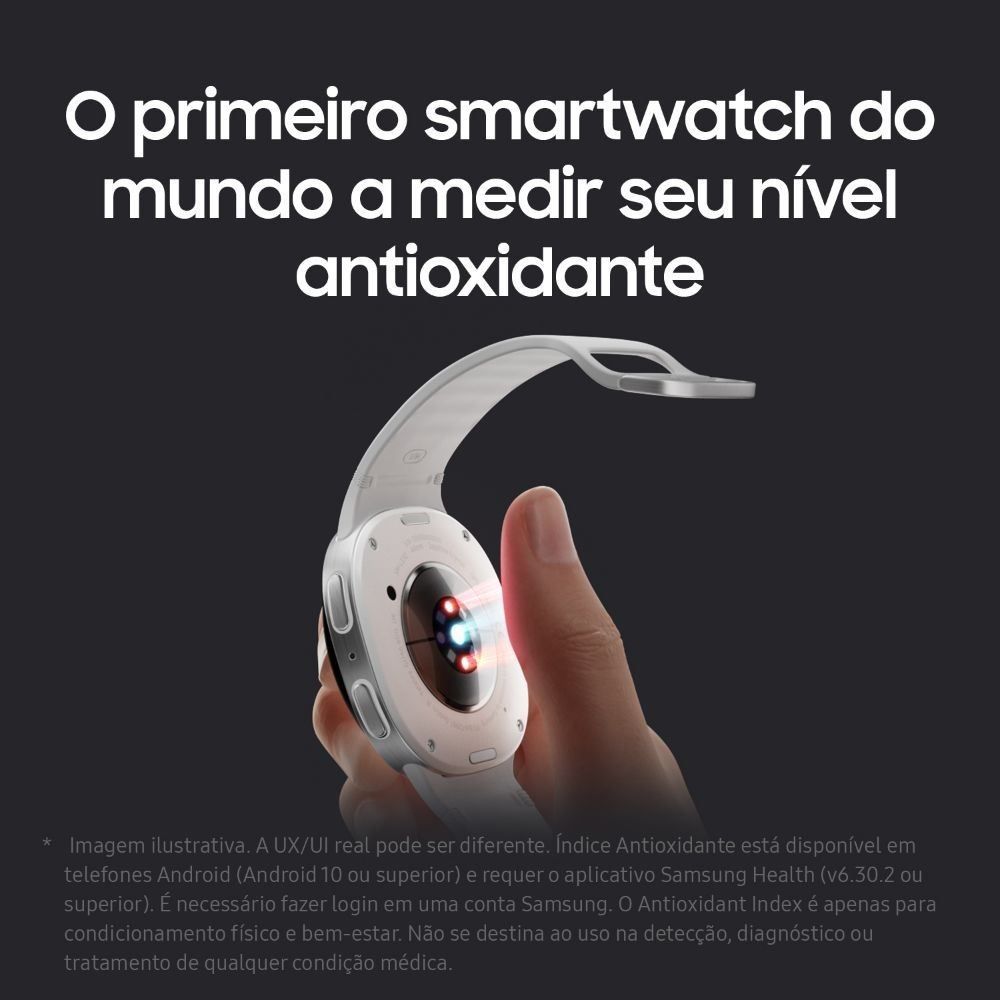 Relógio Samsung Galaxy Watch8 Smartwatch 44Mm Galaxy Ai Tela em Cristal - Grafite