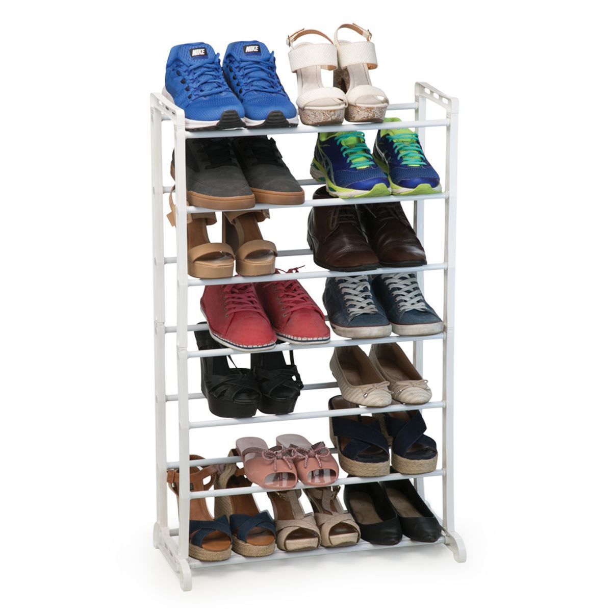 Sapateira Tubo Para Até 21 Pares De Sapato Arthi - Branco