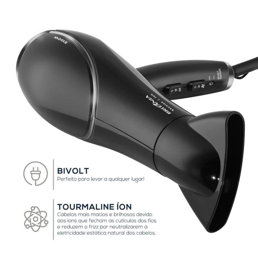 Secador De Cabelos Britânia 2100W Bsc2150 - Bivolt