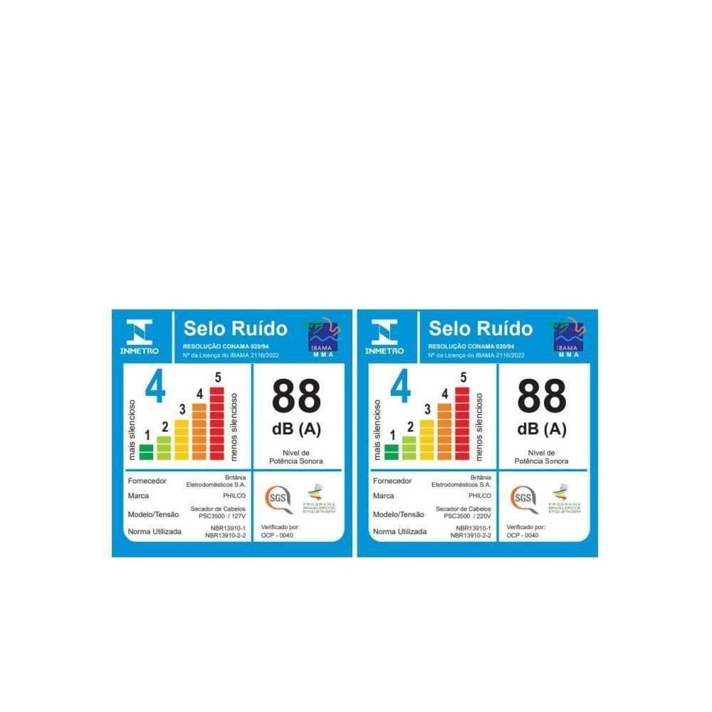 Secador de Cabelos Philco 4 em 1 Dobrável Motor BLDC PSC3500
