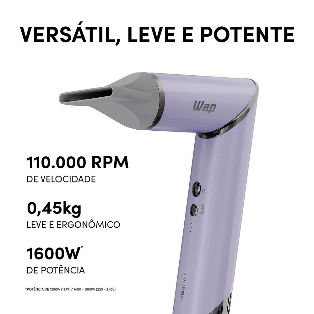 Secador e Modelador Wap Intense Styler ws1600 Digital 5 em 1