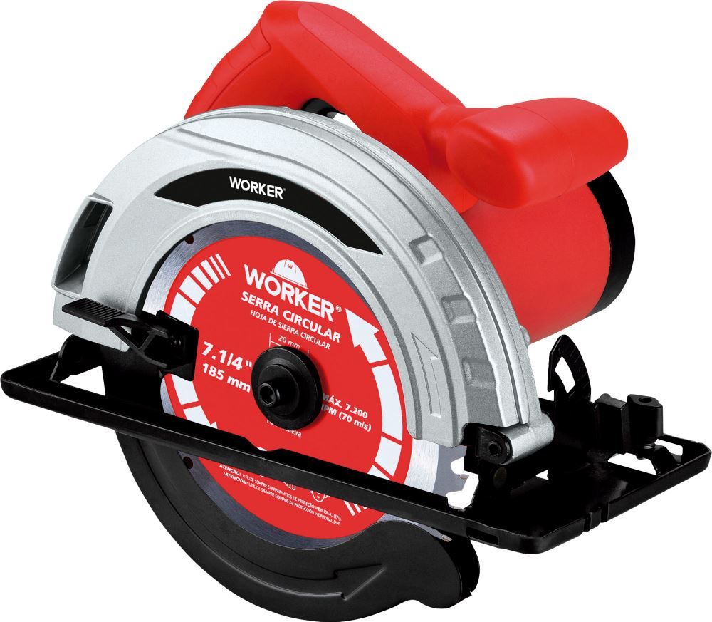 Serra Circular Elétrica Worker 1300W 185mm