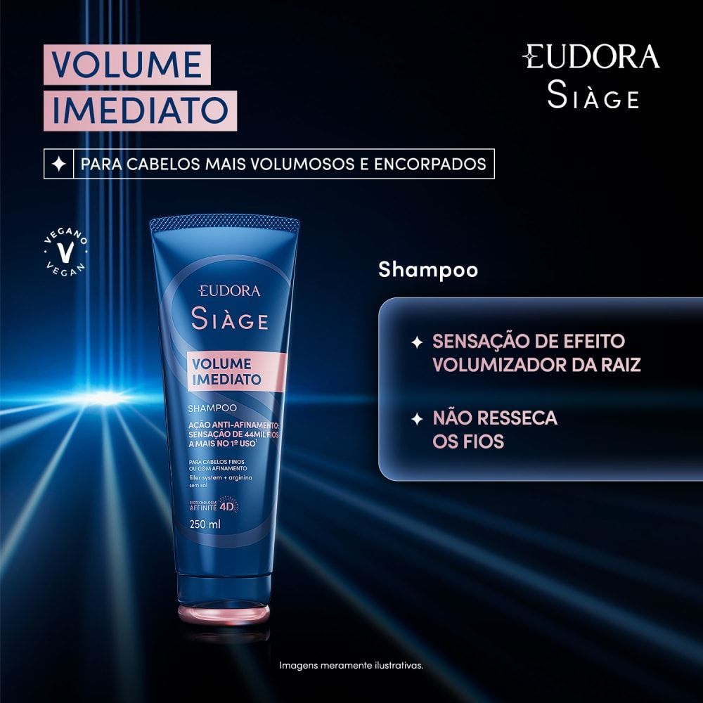 Shampoo Volume Imediato 250Ml Eudora Siage