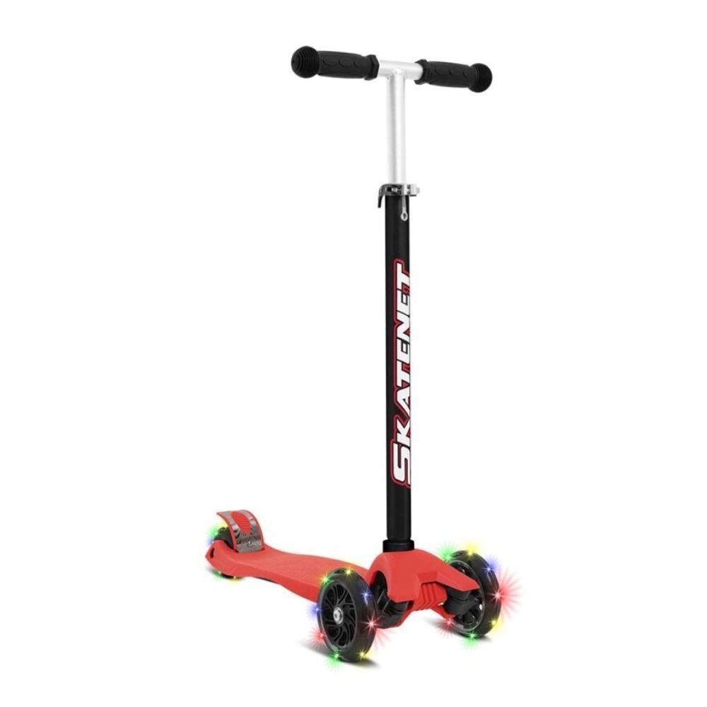 Skatenet Regulável Com Led Brinquedos Bandeirante - Vermelho