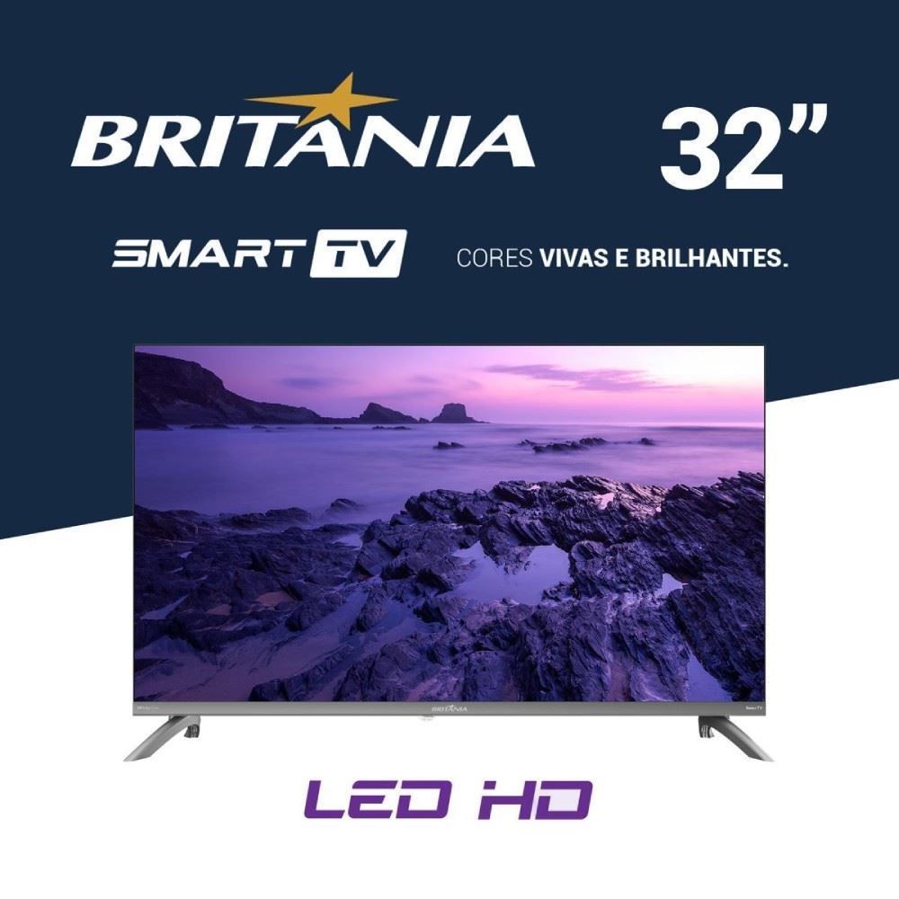 Smart Tv 32" Britânia Led Roku Tv Dolby Áudio Hd B32cra