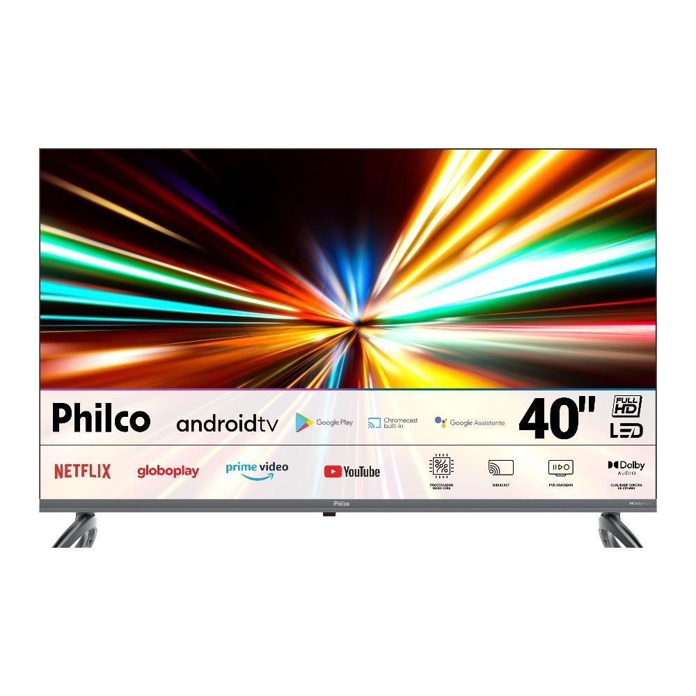 Smart Tv 40" Philco Led Full Hd Android 11 Hdr10 Borda Infinita P40saa