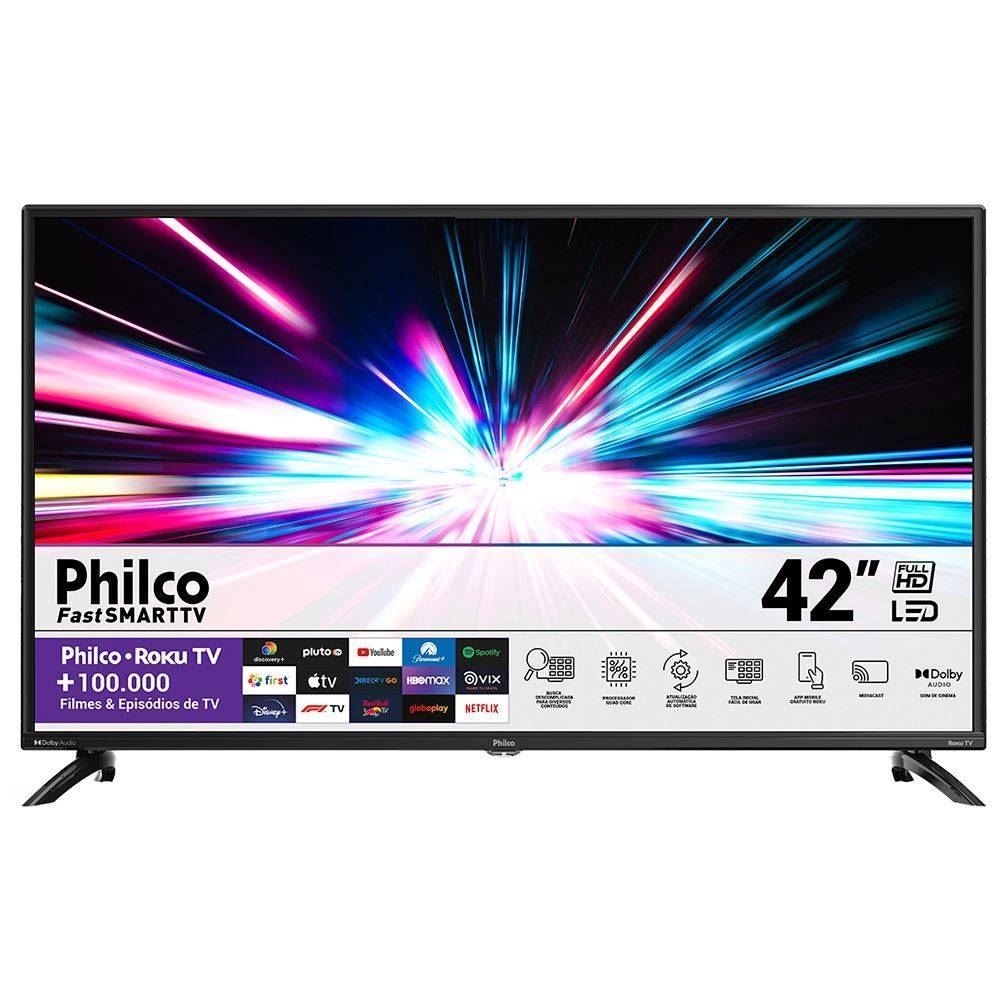 Smart Tv 42" Philco Full Hd Roku Tv Led Ptv42g6fr2cpf - Bivolt