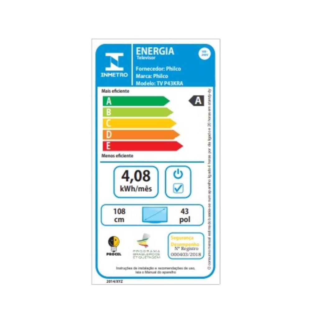 Smart Tv 43" Philco Roku Tv Hdr10 Dolby Áudio P43kra