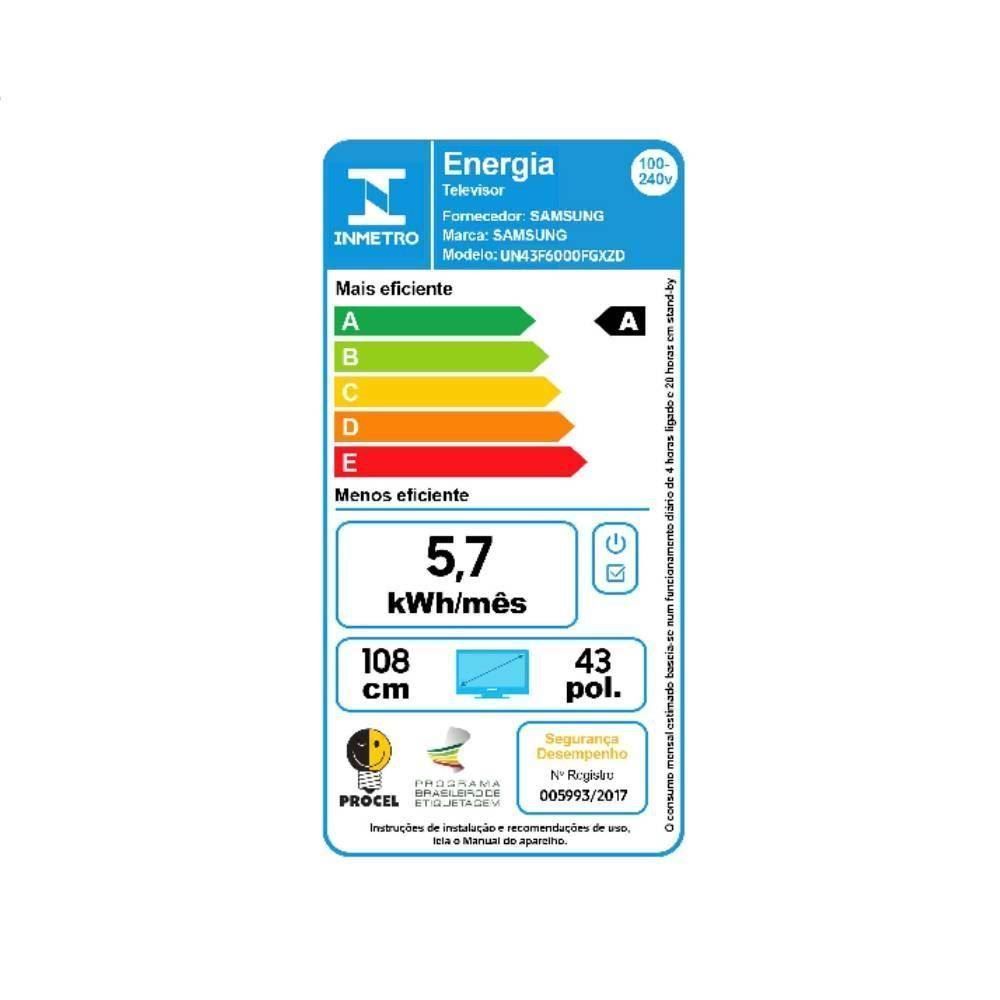 Smart Tv 43” Hdr Samsung Un43f6000fgxzd - Bivolt