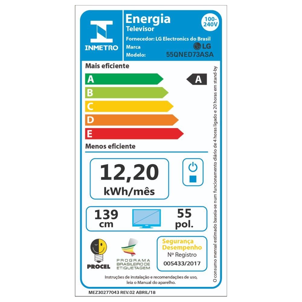 Smart Tv 55" Lg Qned73 4K Ai A7 Webos Google Cast