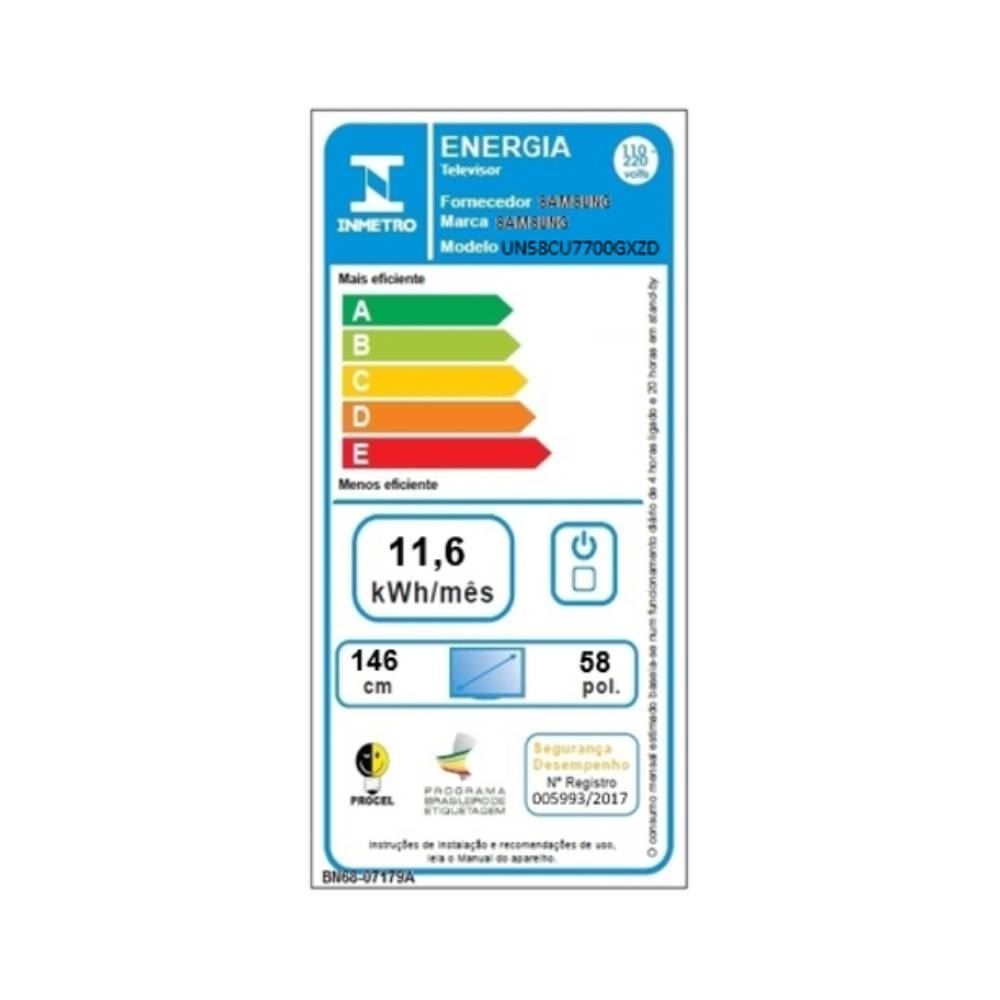 Smart Tv 58" Uhd 4K Samsung Smart Hub Tizen Cu7700 - Bivolt